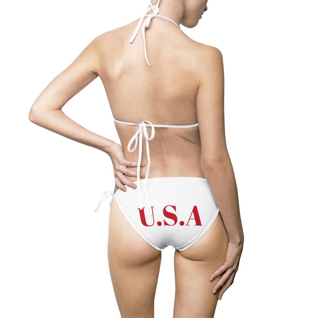 1776 Patriotic Bikini Swimsuit — Women's American Flag-Inspired Triangle Set